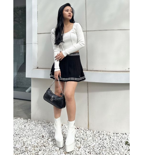 GYDA「GDニットLINEスカートライクショートパンツ」|スカート|