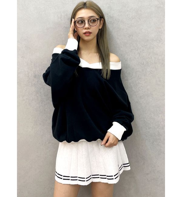 GYDA「GDニットLINEスカートライクショートパンツ」|スカート|