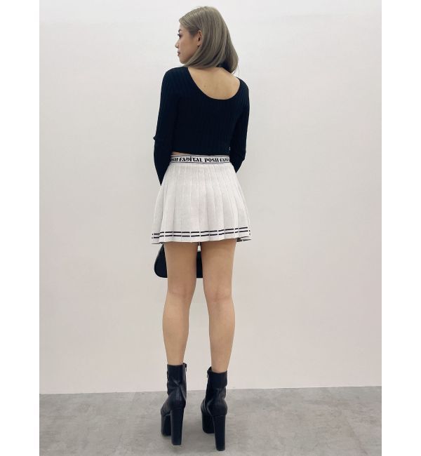 GYDA「GDニットLINEスカートライクショートパンツ」|スカート|