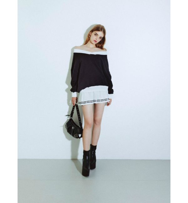 GYDA「GDニットLINEスカートライクショートパンツ」|スカート|