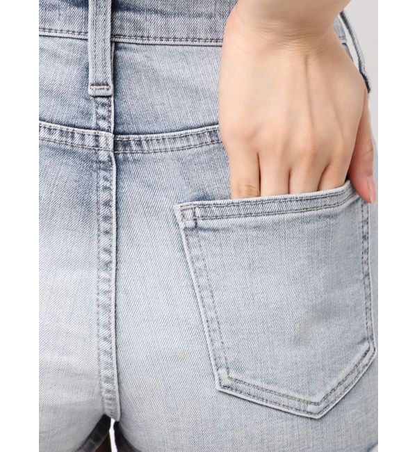 GYDA「ハイウエストdetachableスキニーデニムパンツ」|デニム|