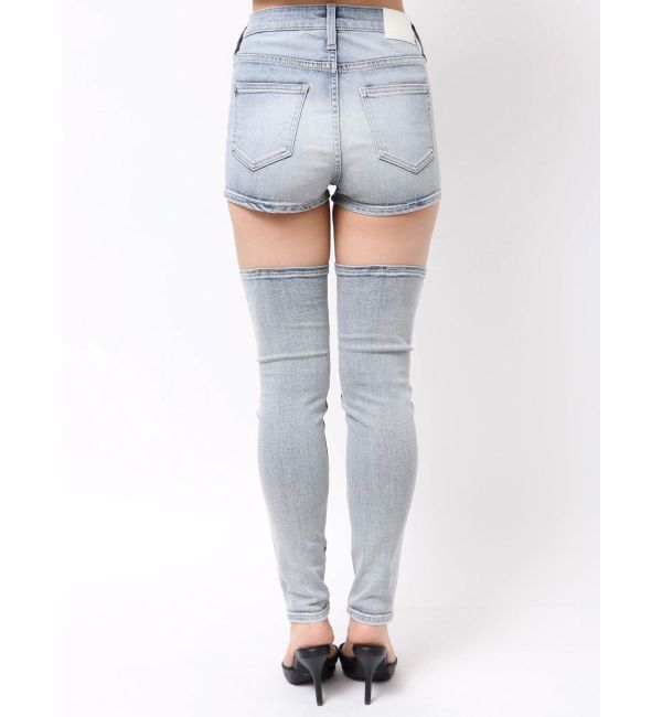 GYDA「ハイウエストdetachableスキニーデニムパンツ」|デニム|