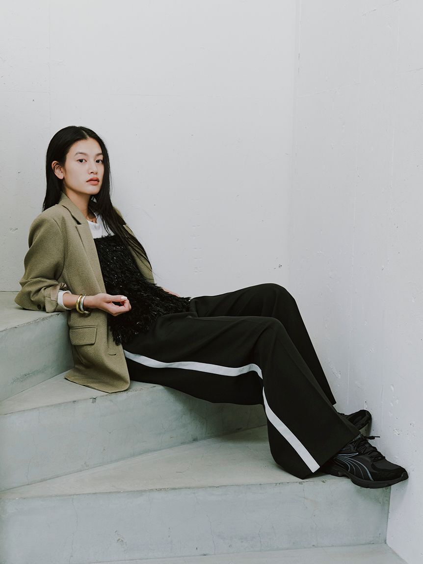 emmi atelier「オーガニックコットン強撚天竺トップス」|Tシャツ・カットソー|