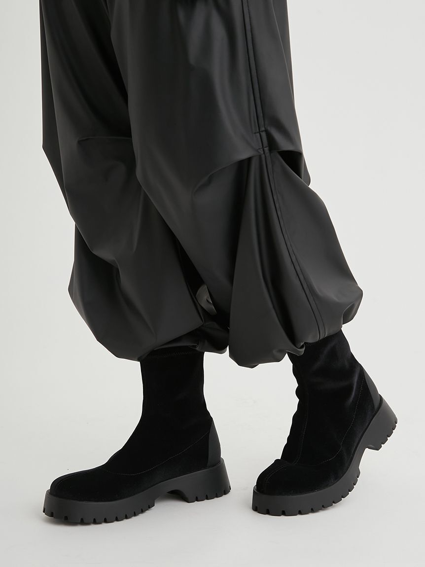 emmi atelier「ベロアストレッチブーツ」|ショートブーツ|