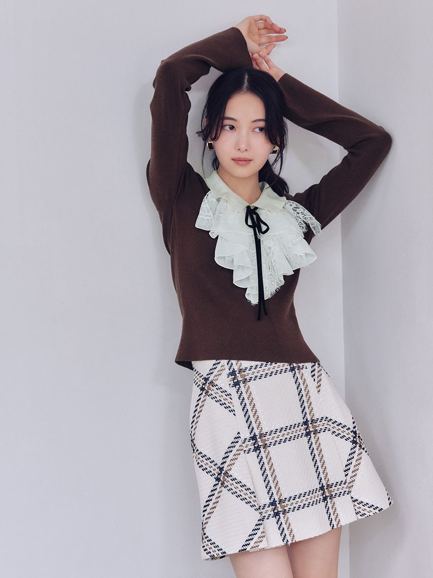 Sustainableレイヤードラッフルニットプルオーバー（SNIDEL）｜ルミネ