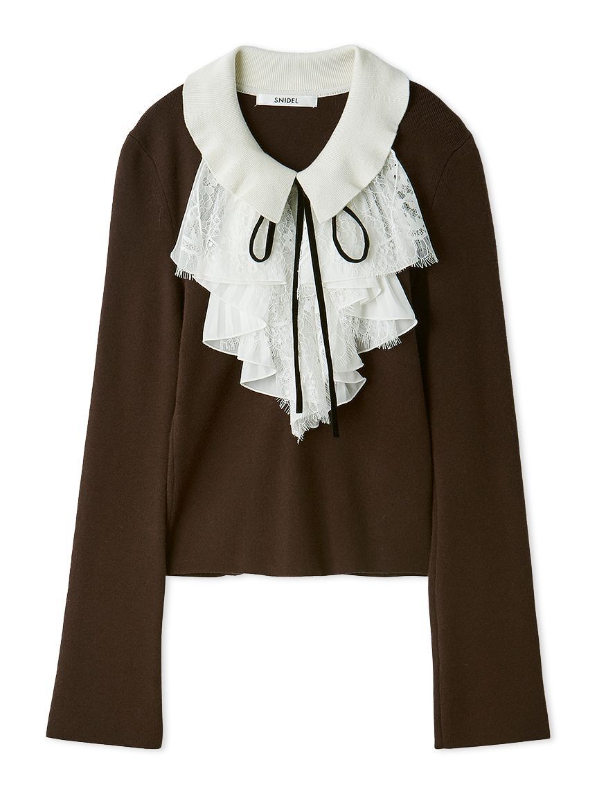 Sustainableレイヤードラッフルニットプルオーバー（SNIDEL）｜ルミネ