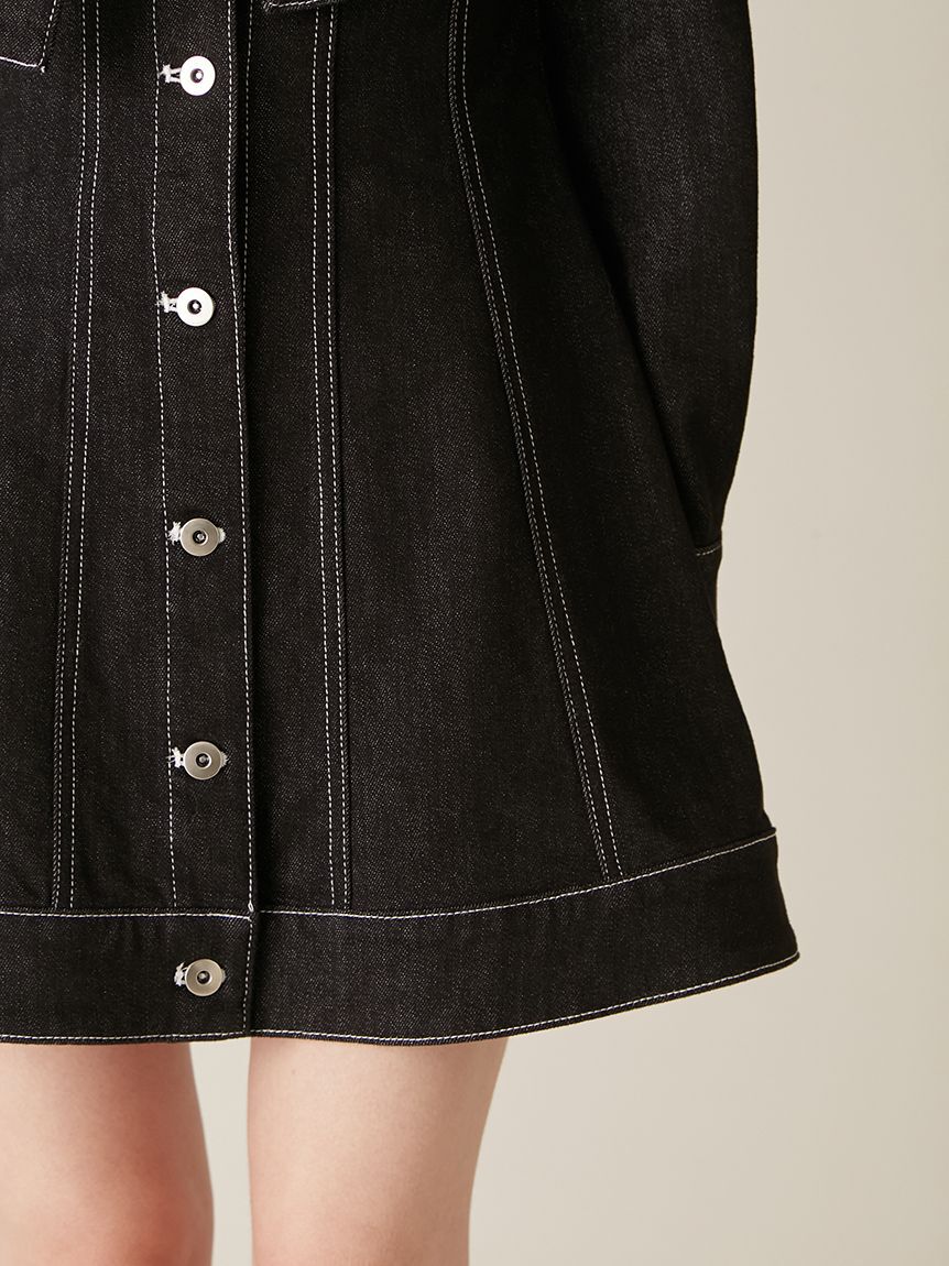 LILY BROWN「ボウタイデニムミニワンピース」|ワンピース|