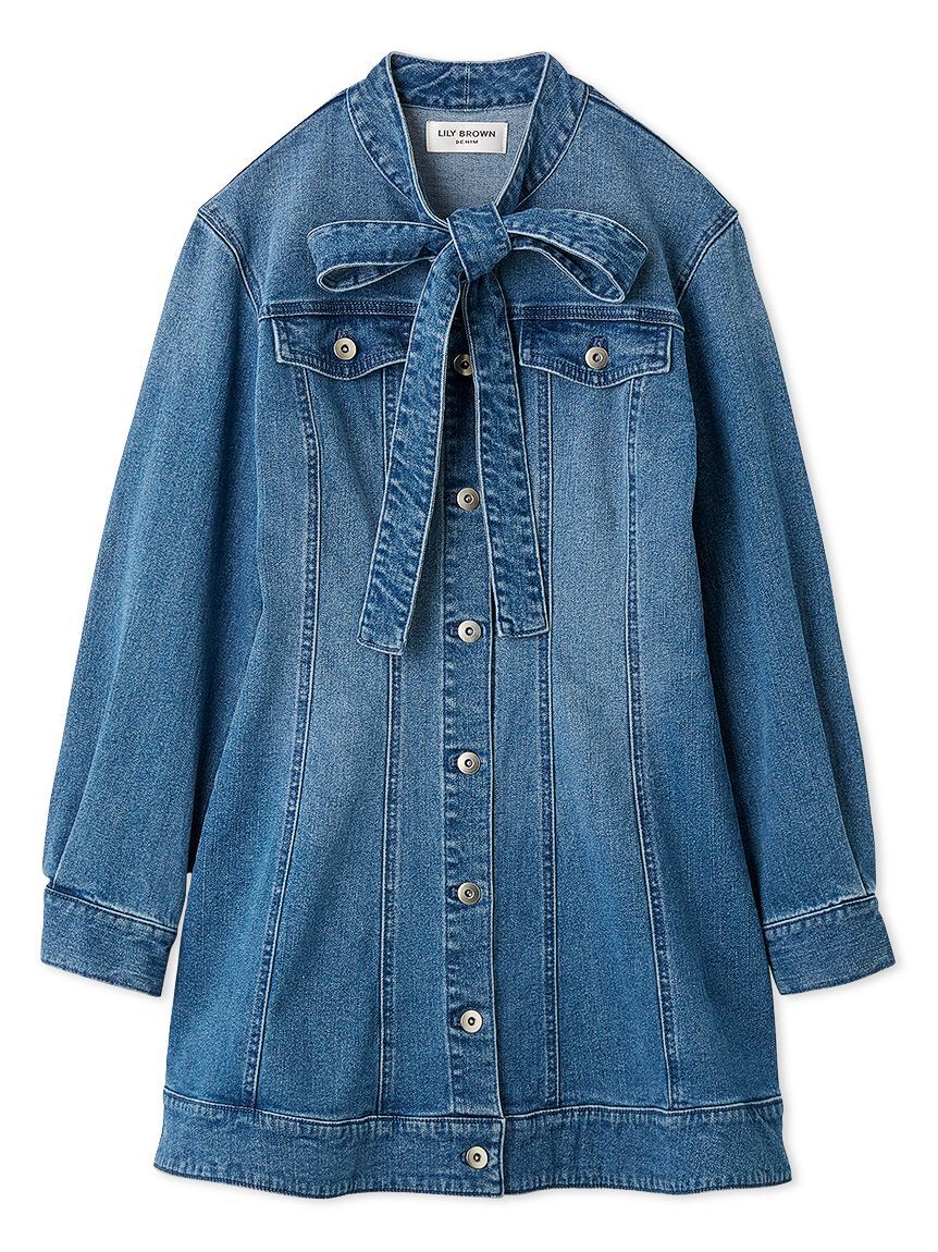 LILY BROWN「ボウタイデニムミニワンピース」|ワンピース|LBLU