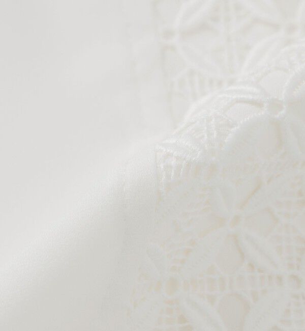  「レースコンビショートスリーブシャツ」|シャツ・ブラウス|