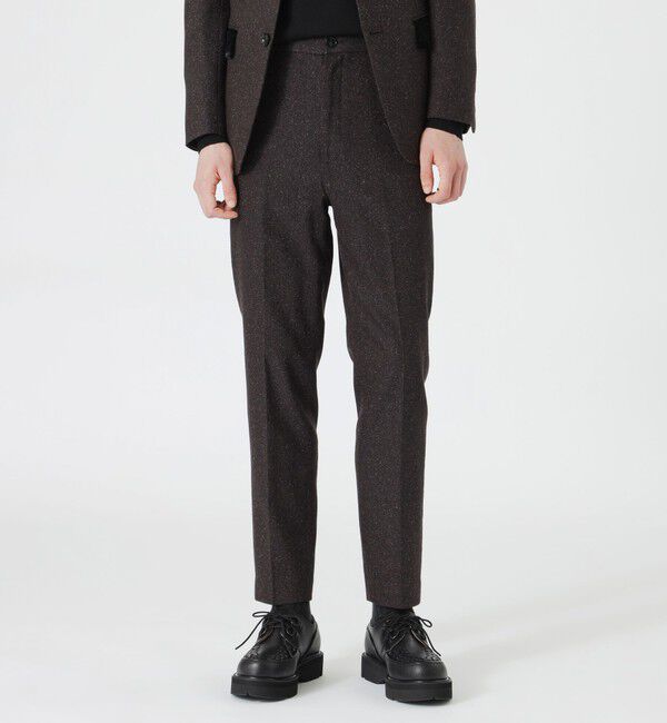  「ベルベットコンビシルクネップスラックス」|スラックス|ブラウン