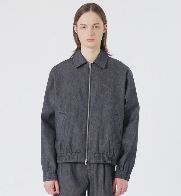  「リジットデニムブルゾン」|ブルゾン・スタジャン|ネイビー