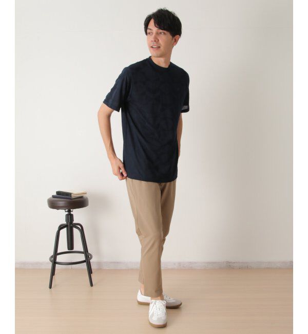 ikka「リンクスジャガードジオメTシャツ」|Tシャツ・カットソー|