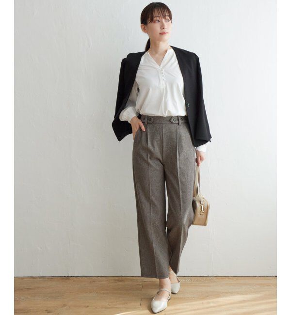 IKKA LOUNGE「【2点セット】ペプラムジレパンツセット」|ワンピース|