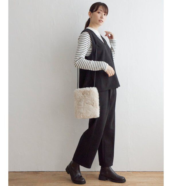 IKKA LOUNGE「【2点セット】ペプラムジレパンツセット」|ワンピース|