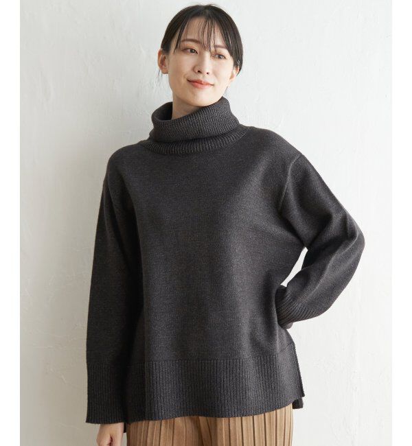 ikka「ワイドタートルネックニットプルオーバー」|プルオーバー|