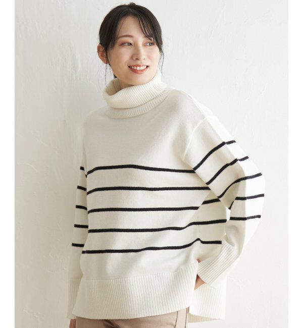 ikka「ワイドタートルネックニットプルオーバー」|プルオーバー|