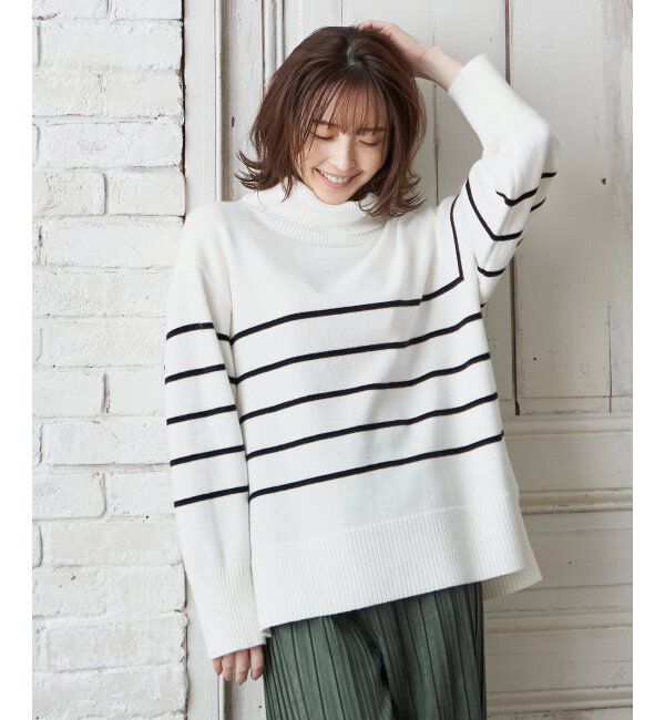 ikka「ワイドタートルネックニットプルオーバー」|プルオーバー|