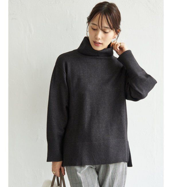 ikka「ワイドタートルネックニットプルオーバー」|プルオーバー|