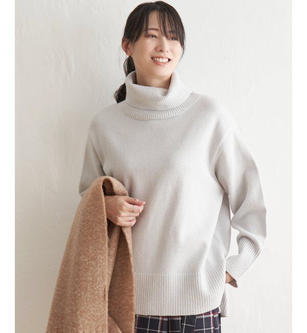 ikka「ワイドタートルネックニットプルオーバー」|プルオーバー|