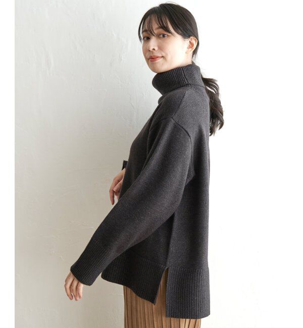 ikka「ワイドタートルネックニットプルオーバー」|プルオーバー|