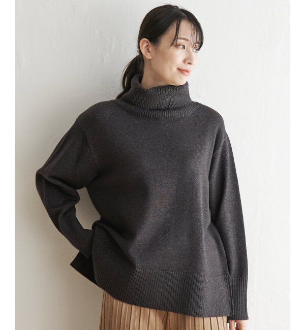 ikka「ワイドタートルネックニットプルオーバー」|プルオーバー|