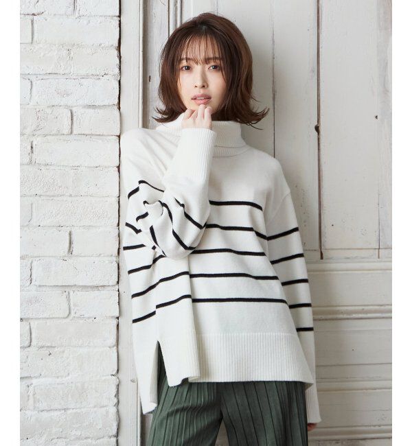 ikka「ワイドタートルネックニットプルオーバー」|プルオーバー|