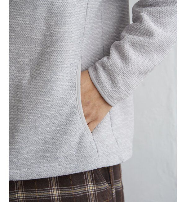 ikka「メランジフリースハーフジッププルオーバー」|パーカー|