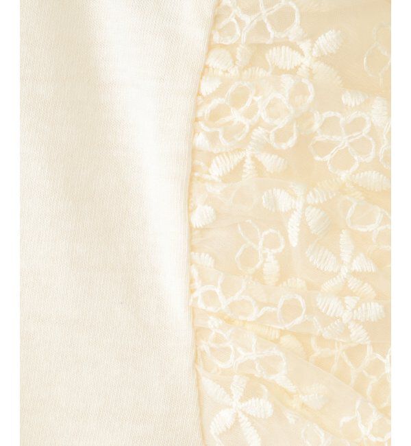 ikka kids「フラワーチュール袖ロゴTシャツ（120~160cm）」|Tシャツ・カットソー|