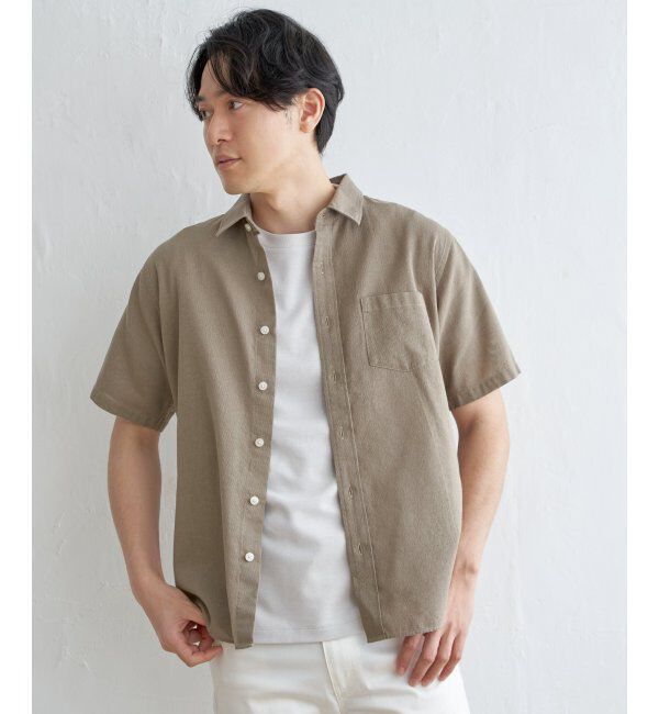 ikka「パナマレギュラーカラーシャツ」|シャツ・ブラウス|ベージュ