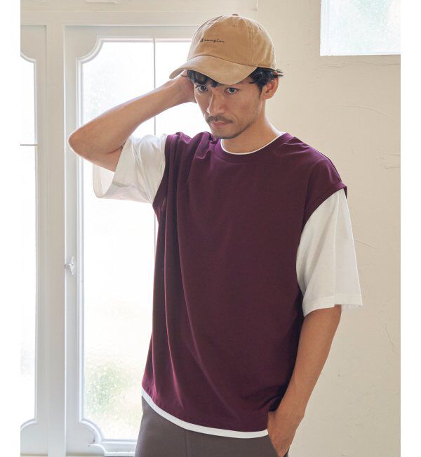 ikka「速乾COOLフェイクベストＴシャツ」|Tシャツ・カットソー|