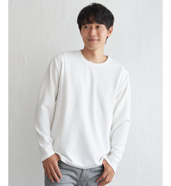 ikka「フクレジャカード切り替えロンTシャツ」|Tシャツ・カットソー|