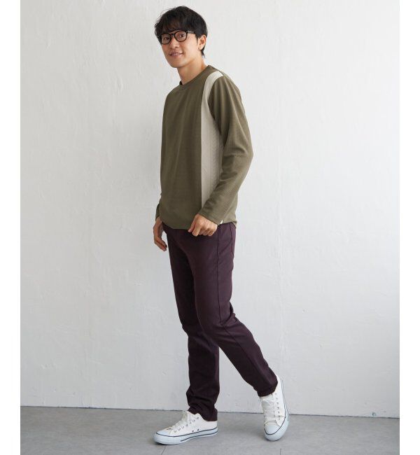 ikka「フクレジャカード切り替えロンTシャツ」|Tシャツ・カットソー|