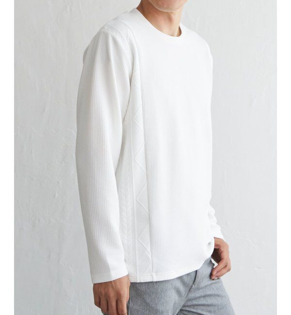 ikka「フクレジャカード切り替えロンTシャツ」|Tシャツ・カットソー|