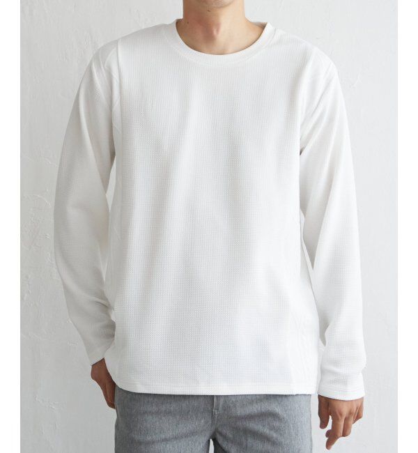 ikka「フクレジャカード切り替えロンTシャツ」|Tシャツ・カットソー|