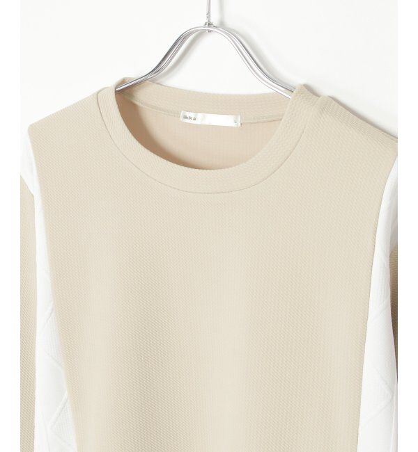 ikka「フクレジャカード切り替えロンTシャツ」|Tシャツ・カットソー|