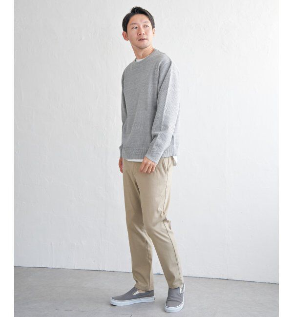 ikka「【洗濯機で洗える】GOKU楽ニットクルーインナーセット」|プルオーバー|