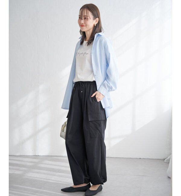 ikka「フレンチリネンMIX裾刺繍シャツ」|シャツ・ブラウス|