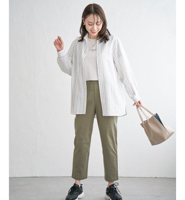 ikka「フレンチリネンMIX裾刺繍シャツ」|シャツ・ブラウス|