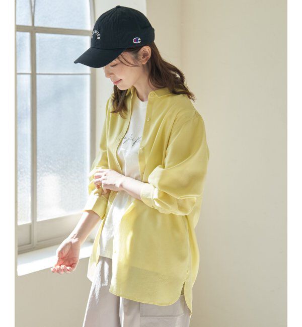 ikka「フレンチリネンMIX裾刺繍シャツ」|シャツ・ブラウス|