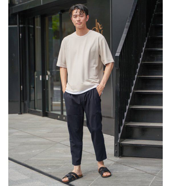 ikka「【吸水速乾】ドライ鹿の子レイヤードTシャツ5分袖」|Tシャツ・カットソー|