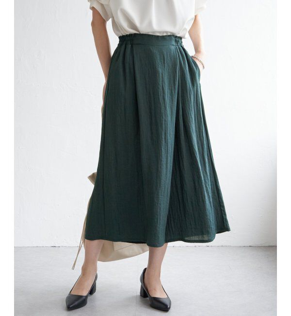 ikka「冷感スラブタックスカーチョ」|その他|ダークグリーン