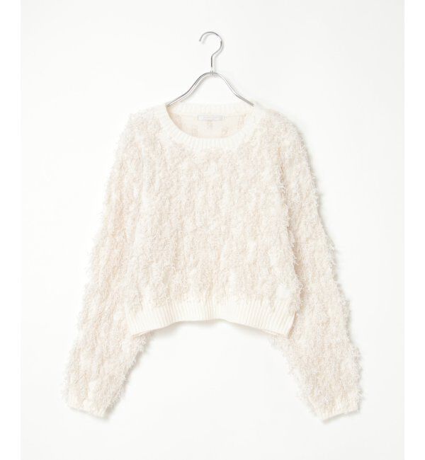 VENCE share style「リボンヤーンショート丈ニット」|ニット・セーター|