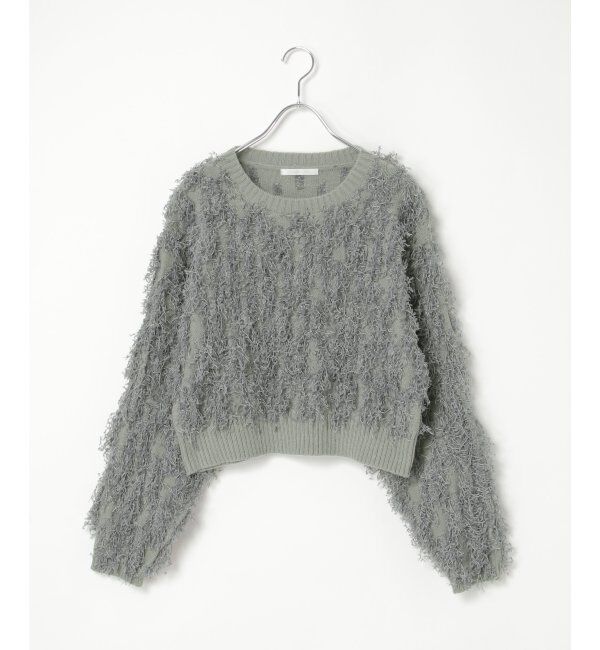 VENCE share style「リボンヤーンショート丈ニット」|ニット・セーター|