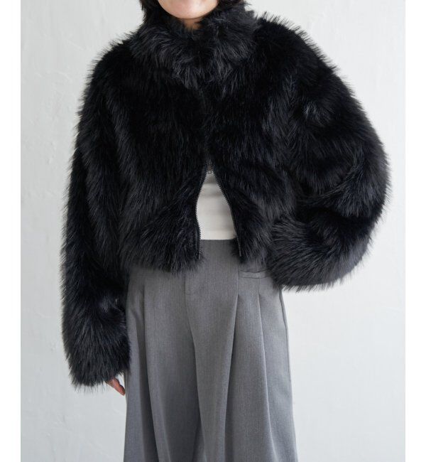 VENCE share style「フェイクファーショート丈ブルゾン」|ブルゾン・スタジャン|