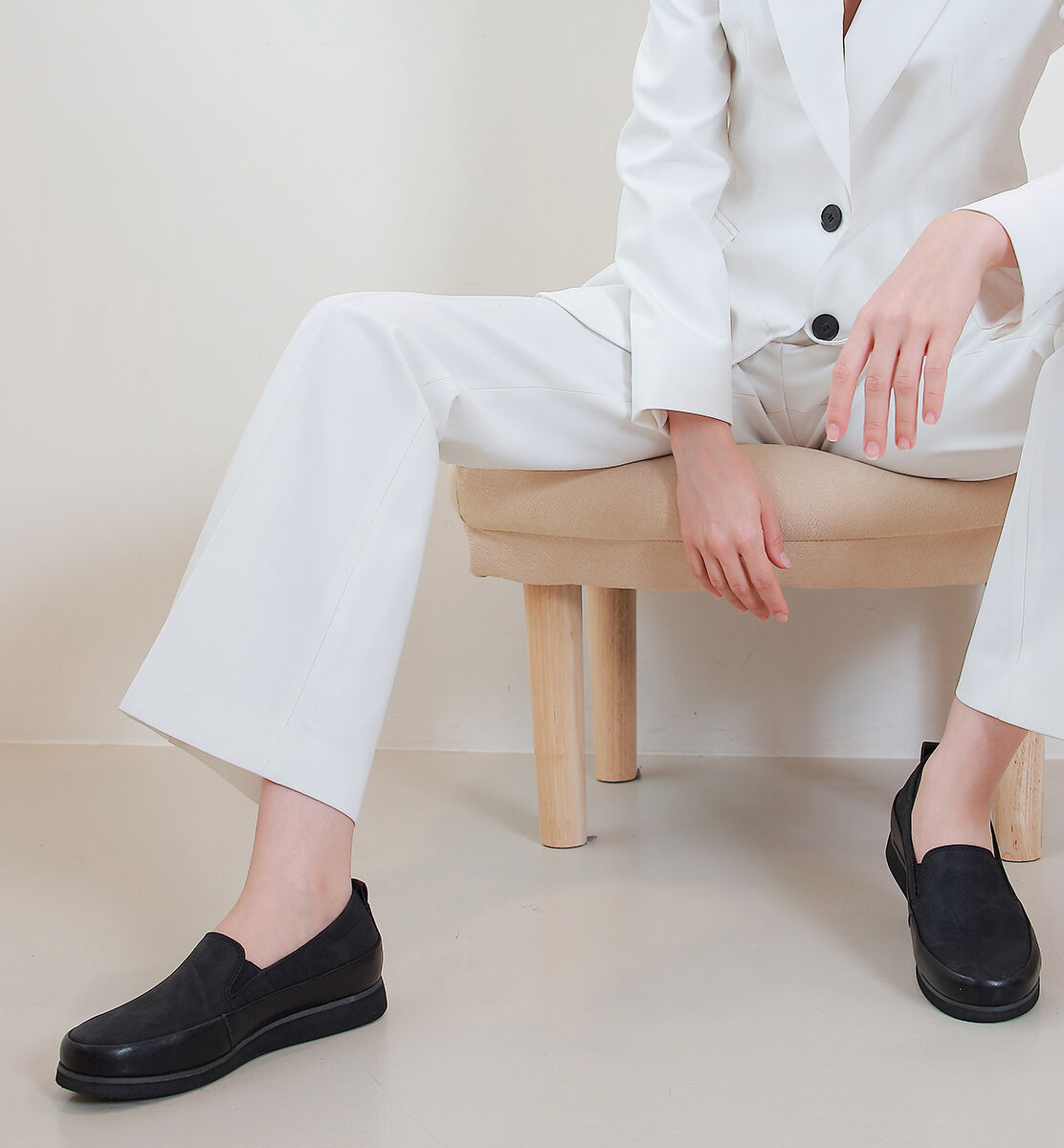 IMPORT SELECT「【bussola】撥水レザースリッポンスニーカー」|スニーカー|