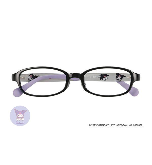  「[クロミ モデル]型 メガネ サンリオ キッズ 子供用 眼鏡 Sanrio Characters  レンズ交換券付」|メガネ|ブラック