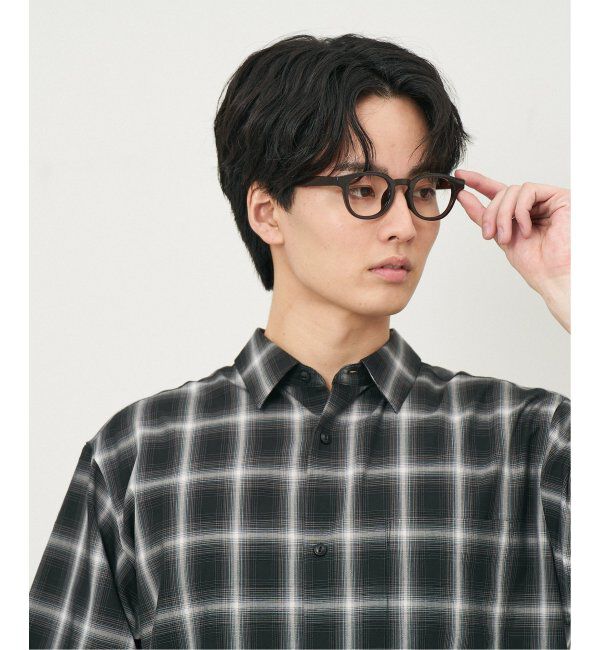  「ウェリントン型 メガネ｜軽量素材｜ボスリントン｜伊達メガネ|ユニセックス 小顔効果  レンズ交換券付」|メガネ|