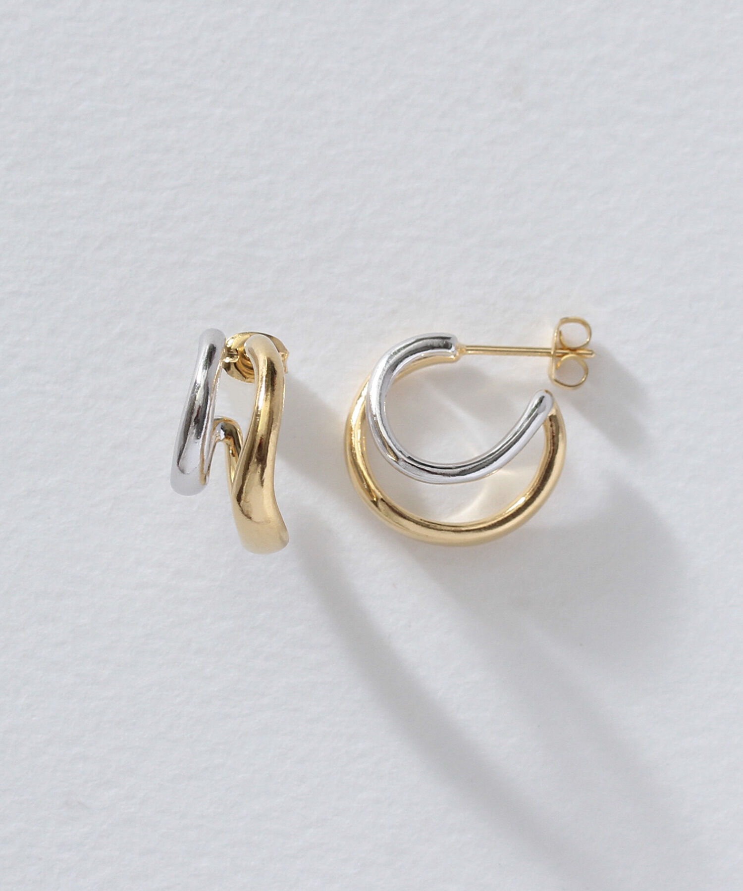  「silver925 メルティング ダブルピアス (ニッケルフリー)」|ピアス|