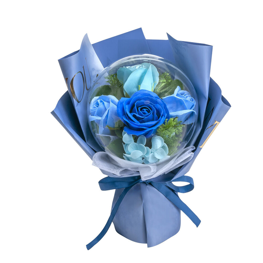 BACKYARD FAMILY「ソープフラワー 花束 通販 オーブローズブーケ アーティフィシャルフラワー アレンジ」|その他|ブルー1