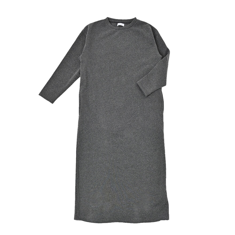 BACKYARD FAMILY「マキシ丈ワンピース 長袖 通販 ワンピース マキシ丈 マキシワンピース ロングワンピース 部屋着」|ワンピース|グレー1